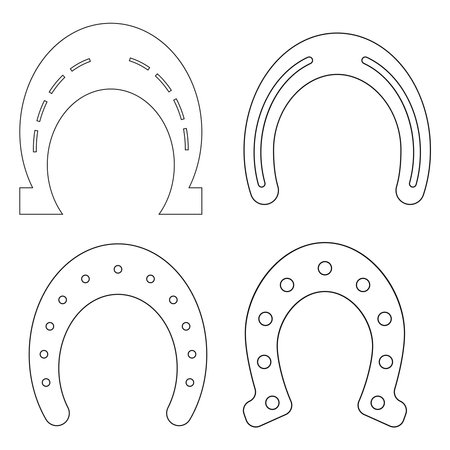 horseshoe icon vector illustration designのイラスト素材