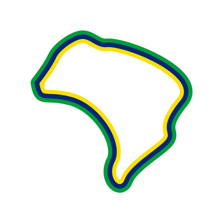 brazil map icon vector illustration designのイラスト素材