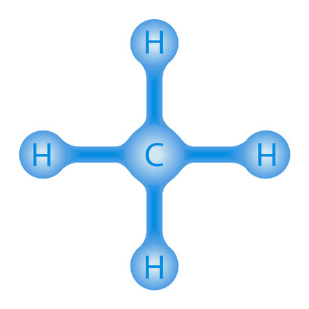 Methane molecule icon vector illustration symbol designのイラスト素材