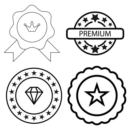 premium icon vector illustration designのイラスト素材
