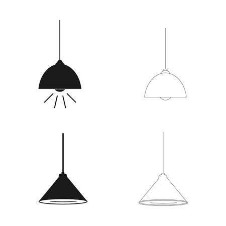 Hang lamp icon vector illustration symbol designのイラスト素材