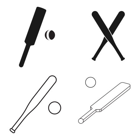 cricket bat icon vector illustration designのイラスト素材