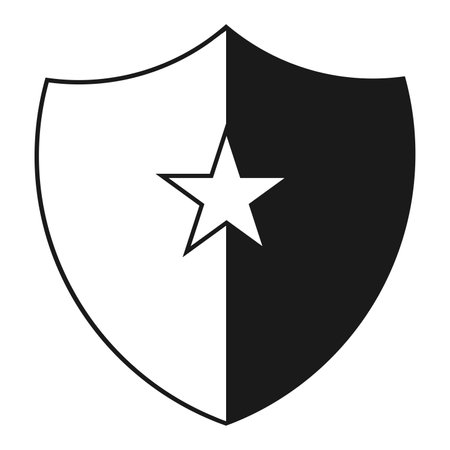 Shield and Star icon vector illustration symbol designのイラスト素材