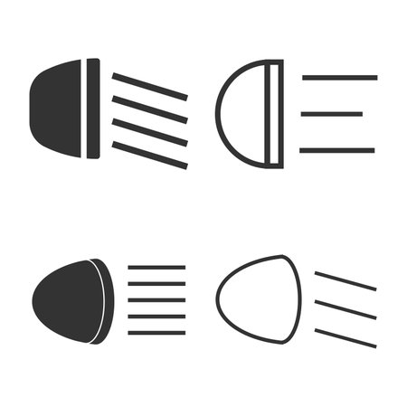 Car light icon vector illustration symbol templateのイラスト素材