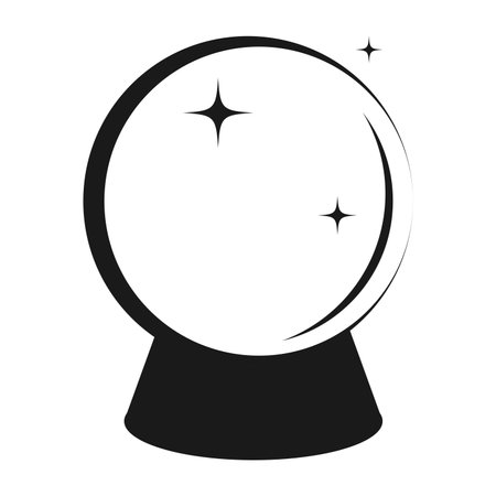 Magic crystal ball icon,vector illustration logo designのイラスト素材