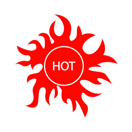 hot icon vector illustration designのイラスト素材