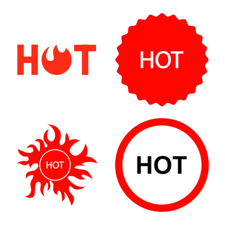 hot icon vector illustration designのイラスト素材