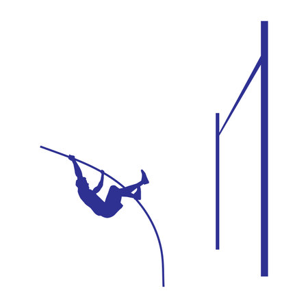 pole vault sport icon vector illustration designのイラスト素材