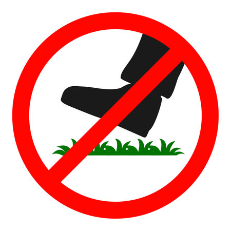 don't step on icon vector illustration designのイラスト素材