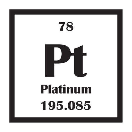 Platinum chemical element icon vector illustration designのイラスト素材