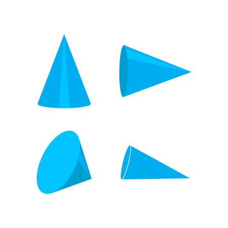 geometric cone icon vector illustration designのイラスト素材