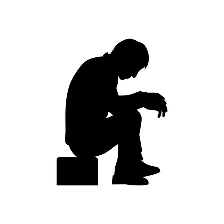 sad person icon vector illustration designのイラスト素材