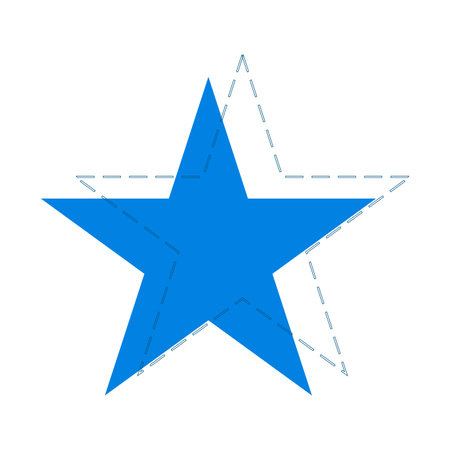 star geometric icon with dotted lines illustration designのイラスト素材
