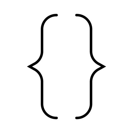 Brace Icon. Bracket, Curly, Parentheses illustration designのイラスト素材