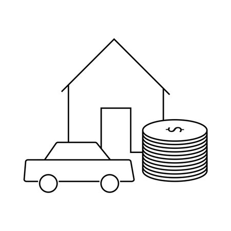 asset icon simple property ownership illustration designのイラスト素材