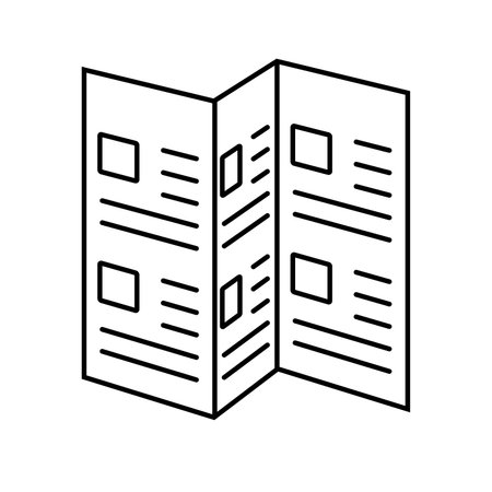 catalog icon line illustration designのイラスト素材