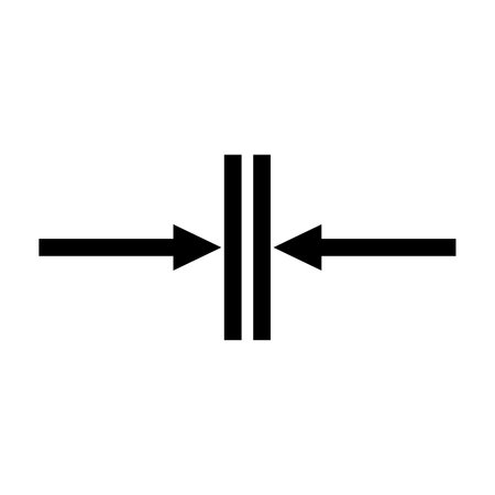 thickness icon, measuring thickness illustration designのイラスト素材