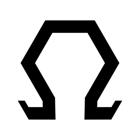 omega symbol icon illustration designのイラスト素材