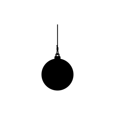 wrecking steel ball icon illustration designのイラスト素材