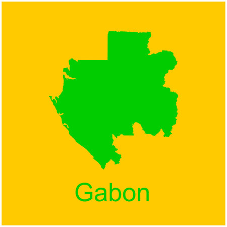 Gabon country icon illustration designのイラスト素材