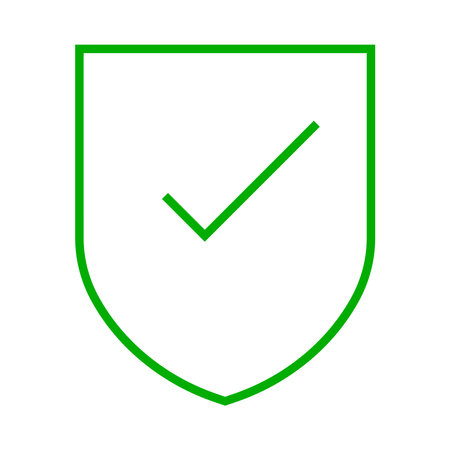 check mark icon in a shield illustration designのイラスト素材