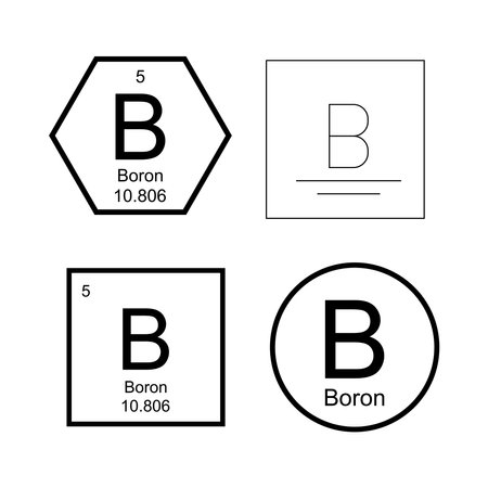 chemical periodic icon boron illustration designのイラスト素材