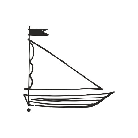 Vector painted boatのイラスト素材