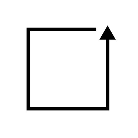 Black rectangle vector arrow iconのイラスト素材