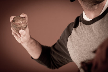Baseball Player Ready to Throw a Ball