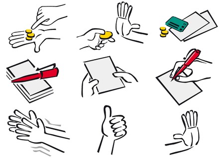 hands actionのイラスト素材