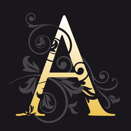 letter a, typographyのイラスト素材