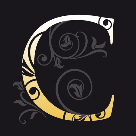 letter c, typographyのイラスト素材