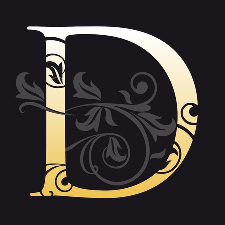 letter d, typographyのイラスト素材