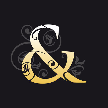 symbol and, &, typographyのイラスト素材