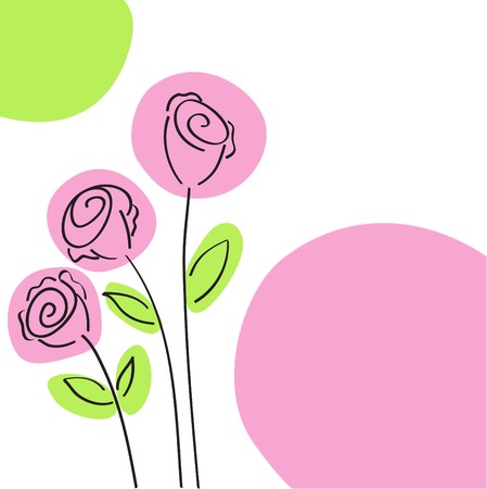 Roses Cardのイラスト素材