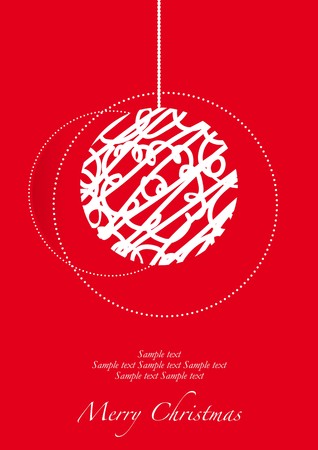 Card Christmas ballのイラスト素材