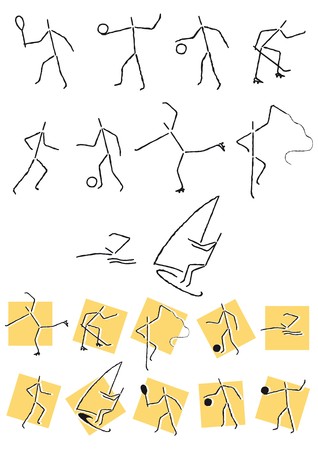 sports iconsのイラスト素材