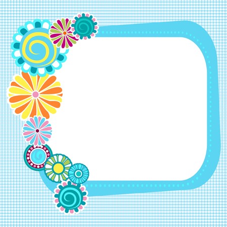 labels with flowersのイラスト素材