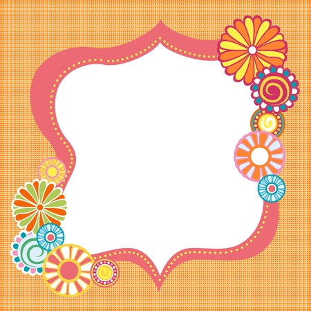 labels with flowersのイラスト素材