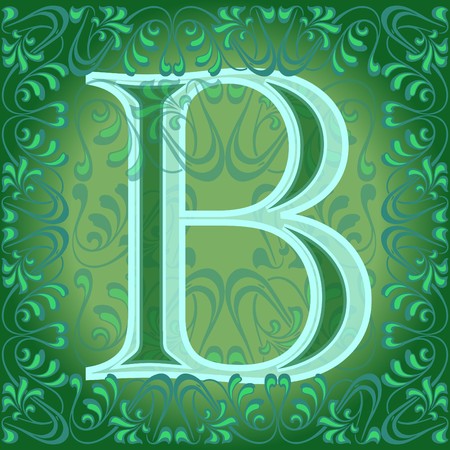 decorated letter bのイラスト素材