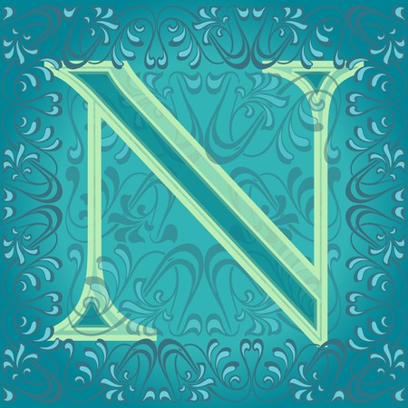 decorated letter e, enのイラスト素材