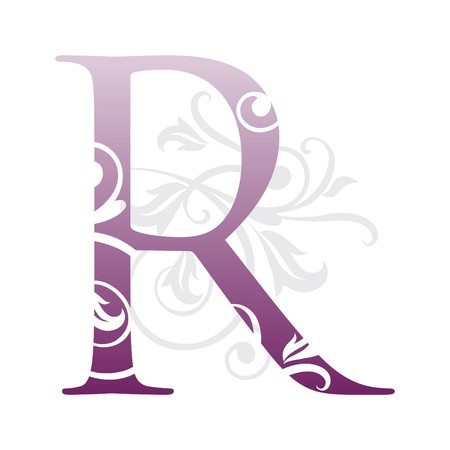 letter r, typographyのイラスト素材