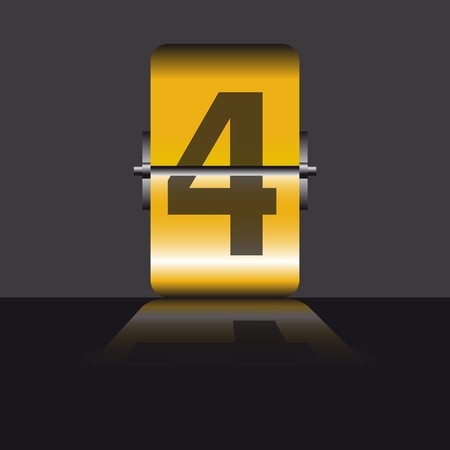 number 4のイラスト素材