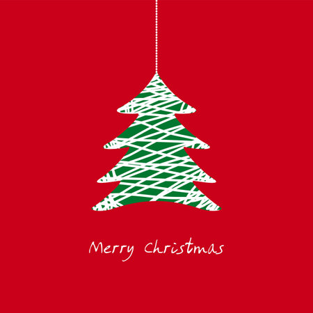 red christmas treeのイラスト素材