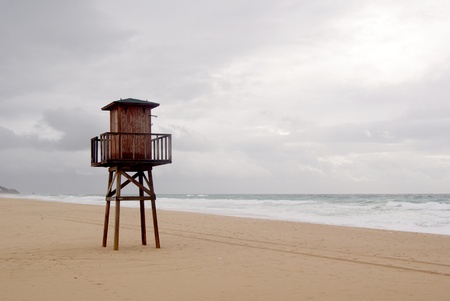 beach monitoring towerの写真素材