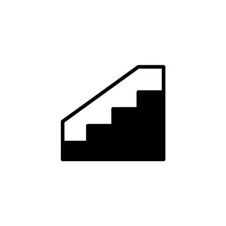 stairs icon solid style vector for your web designのイラスト素材