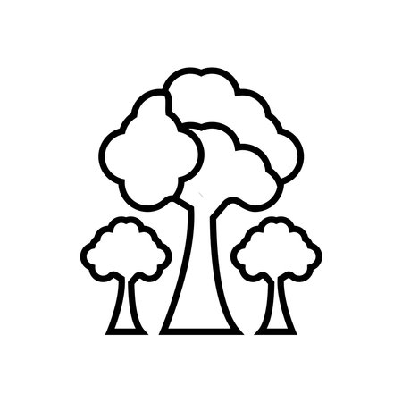 garden plant tree icon line style vectorのイラスト素材