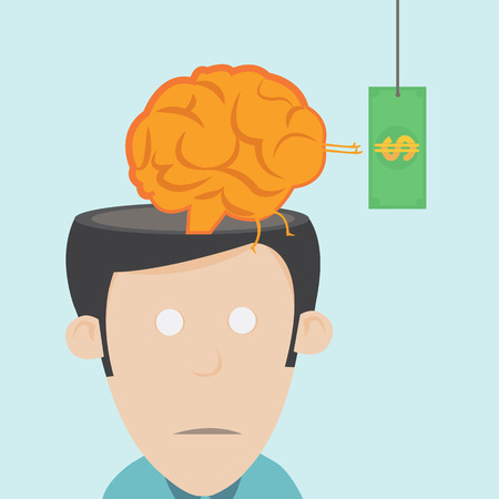 Brain drain. The loss of talent のイラスト素材