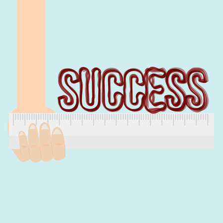 Measure of success conceptual using ruler のイラスト素材