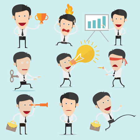 Businessman character set versionのイラスト素材